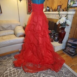 Elegant Red Evening Skirt